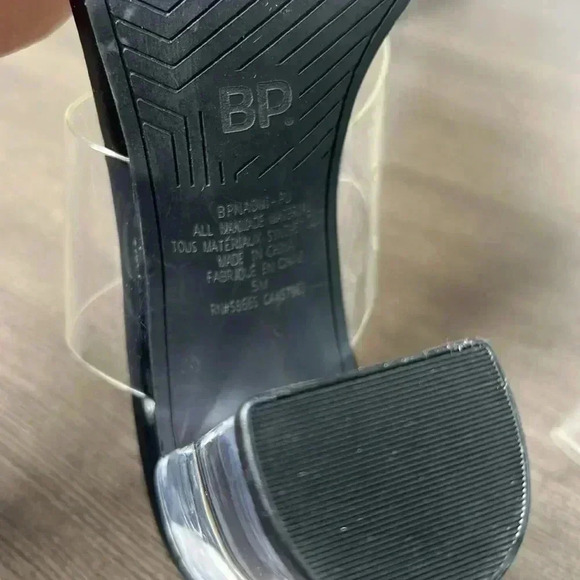 COPY - NEW -BP - Slide Sandal Naomi Black Clear Block Heel Womens - Picture 12 of 12